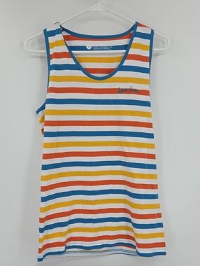 Dutch Bros Multicolor Striped Scoop Neck Tank